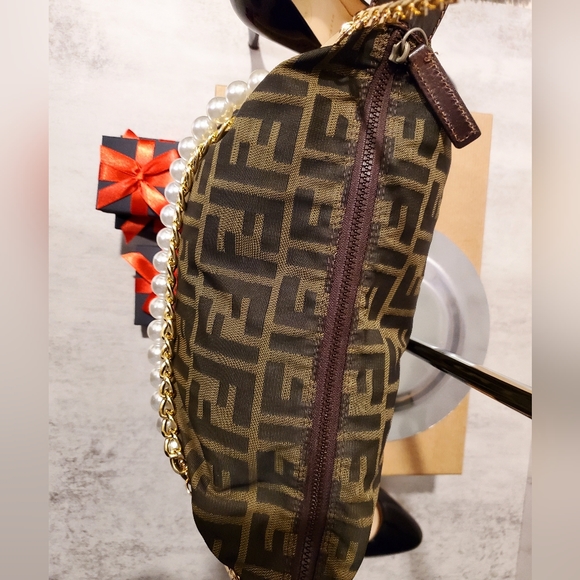 *** Mercari Sold*Fendi Zucca Shoulder Bag Pouch - Picture 3 of 12